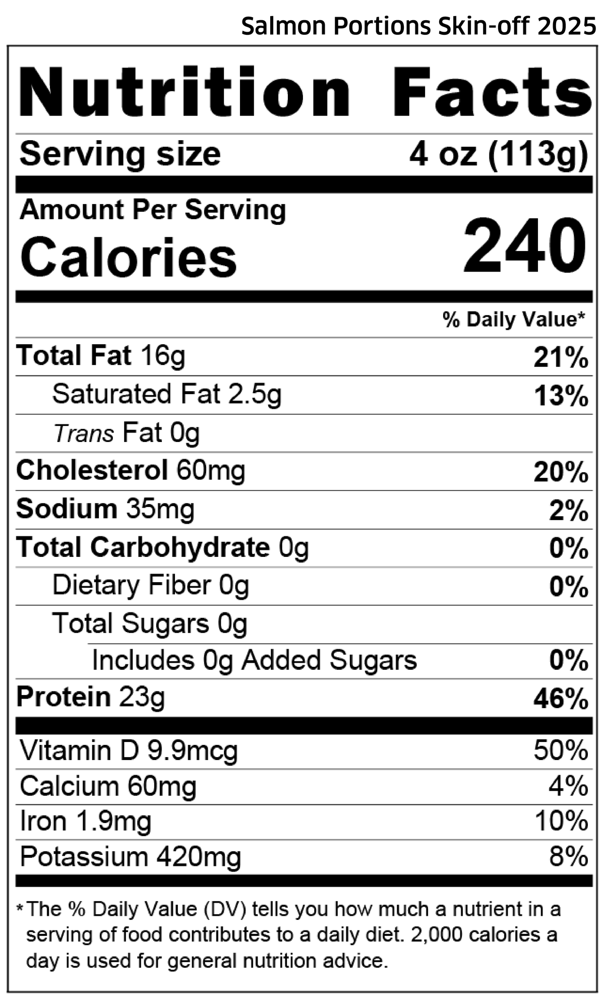 Frozen Salmon Portion Box • 10lbs