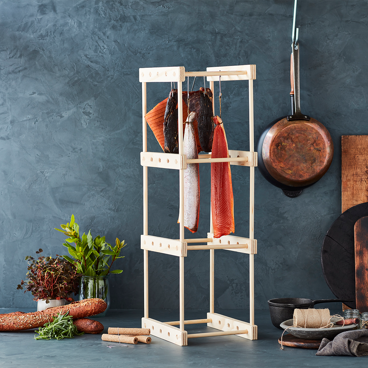 DIY alt-í-einum Roykingarsett við Feskum Laksafilét