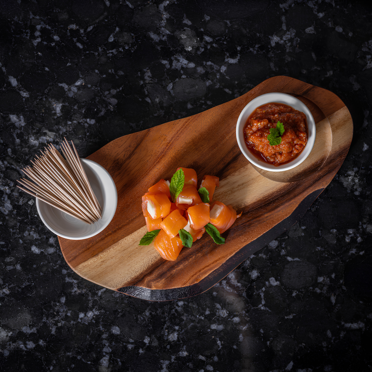 Smoked Salmon and Halloumi Bites